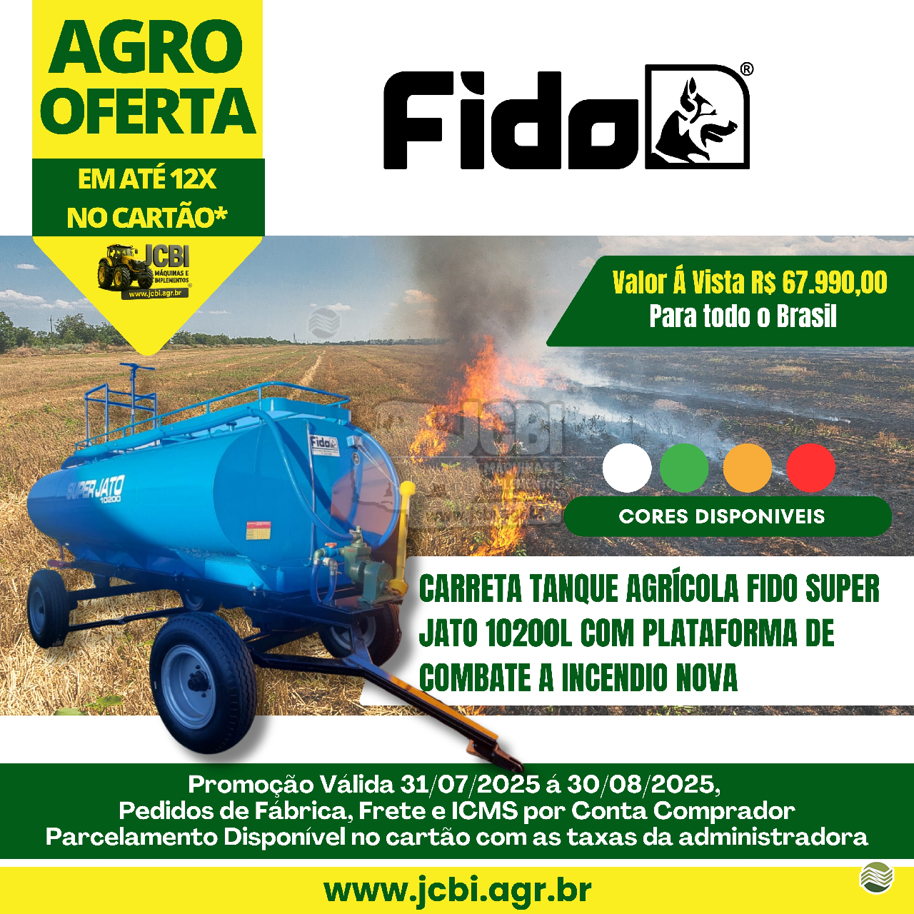 IMPLEMENTOS AGRICOLAS CARRETA TANQUE TANQUE 10000 LITROS JCBi Máquinas e Implementos Agrícolas MARACAJU MATO GROSSO DO SUL MS